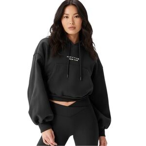 Revyve New York Cropped Hoodie Black Size Small | Athleisure Activewear